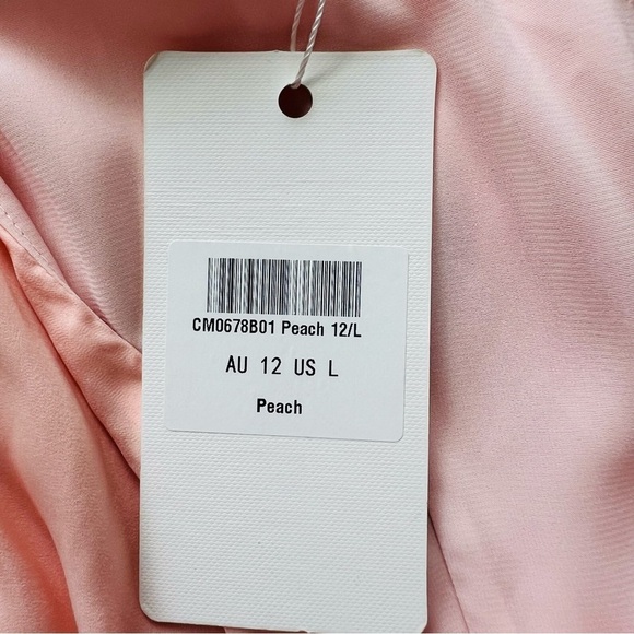 Revolve Saints & Secrets peach halter midi dress - Picture 9 of 11